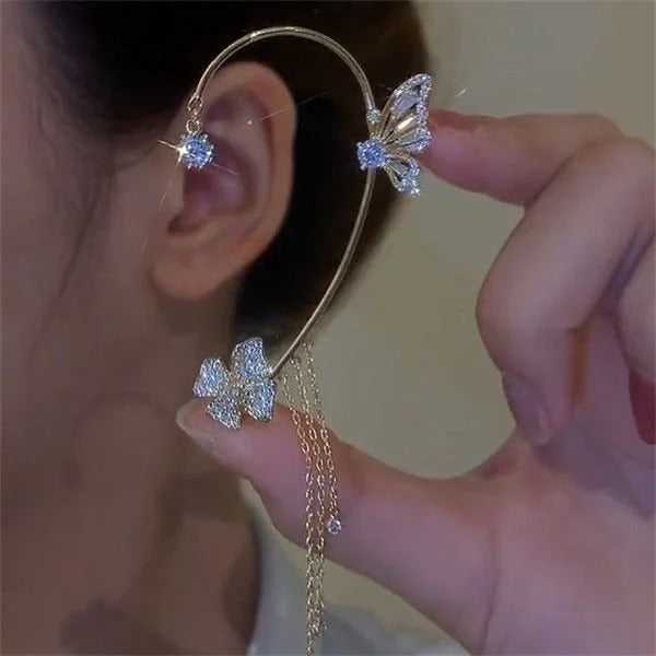 Statement Earrings | Butterfly Design | Sparkling Zirconia | Lumistra