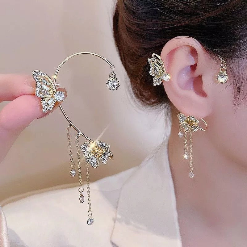 Statement Earrings | Butterfly Design | Sparkling Zirconia | Lumistra