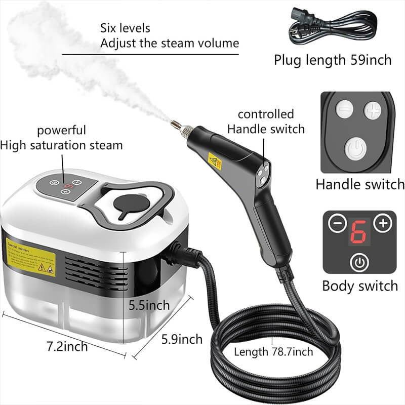 SteamForce | 2500W High-Pressure Steam Cleaner with Gloves