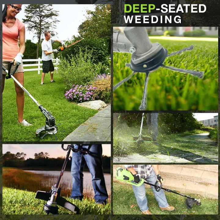 Steel Brush Lawn Trimmer Head | Efficient Against Weeds