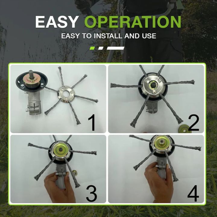 Steel Brush Lawn Trimmer Head | Efficient Against Weeds