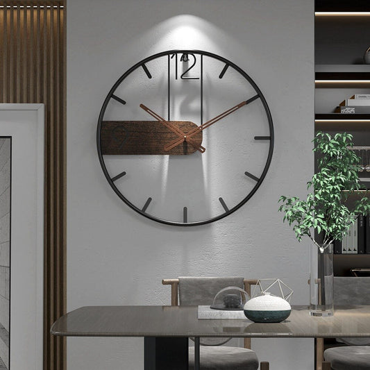Steel-Walnut Wall Clock