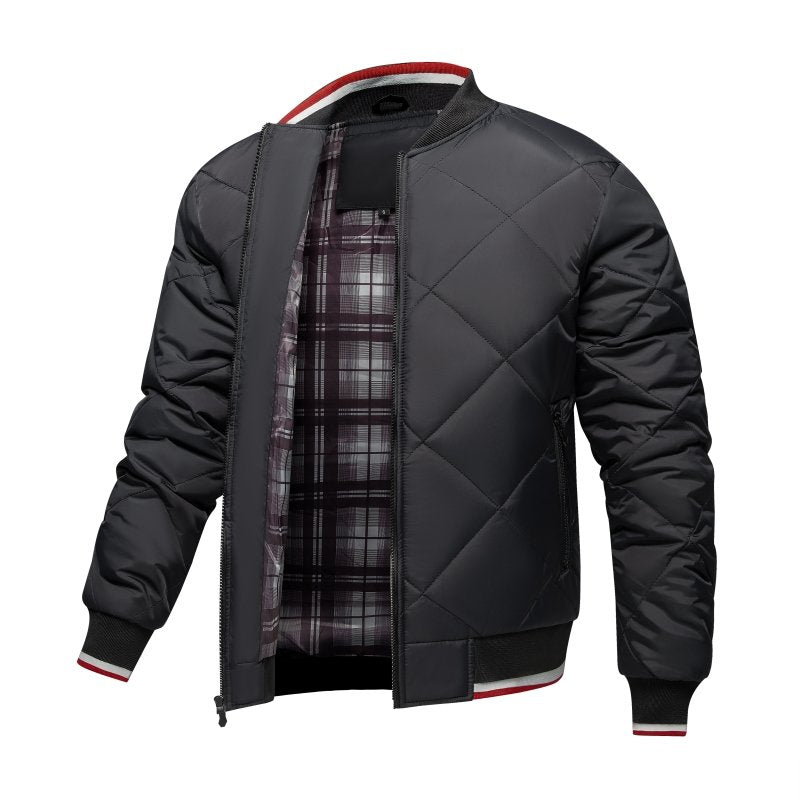 Image of Stephen | Men's Diamond Quilted Bomber Jacket