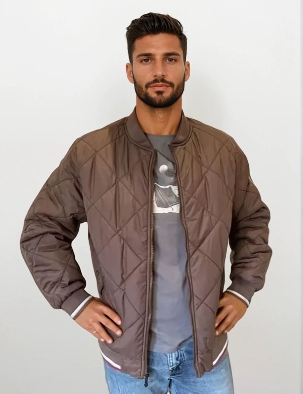 Image of Stephen | Men's Diamond Quilted Bomber Jacket