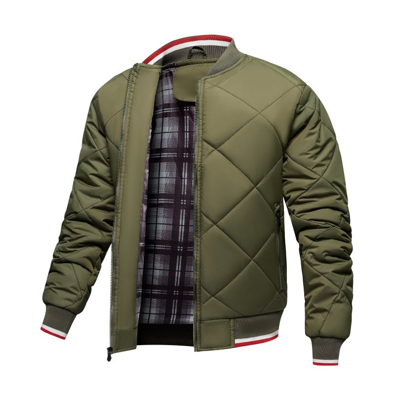 Image of Stephen | Men's Diamond Quilted Bomber Jacket