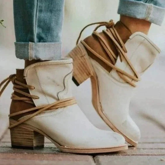 Stylish Women's Leather Ankle Boots