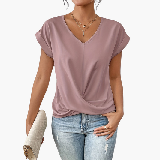 Image of Summer | Women's Twist Front V-Neck T-Shirt