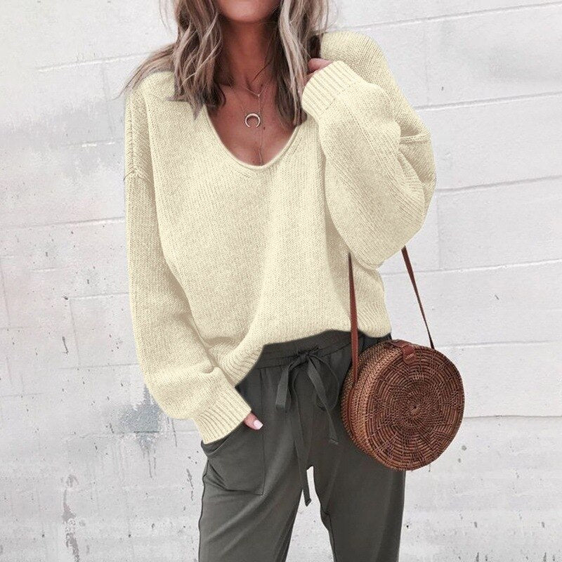 Image of Susan | Women's Oversized V-Neck Sweater
