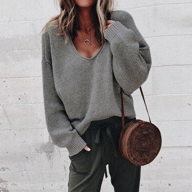 Image of Susan | Women's Oversized V-Neck Sweater