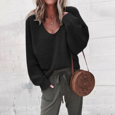 Image of Susan | Women's Oversized V-Neck Sweater