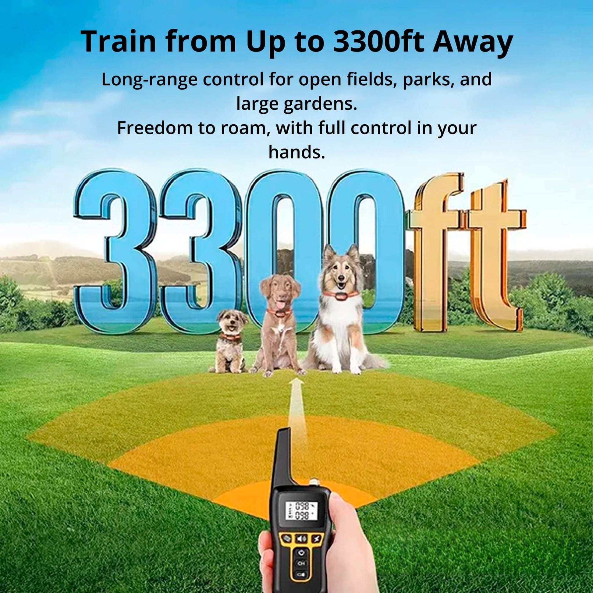 SusanSmith | 1000m Waterproof Dog Training Collar | Rechargeable, Remote Control & Adjustable for Small, Medium, and Large Dogs