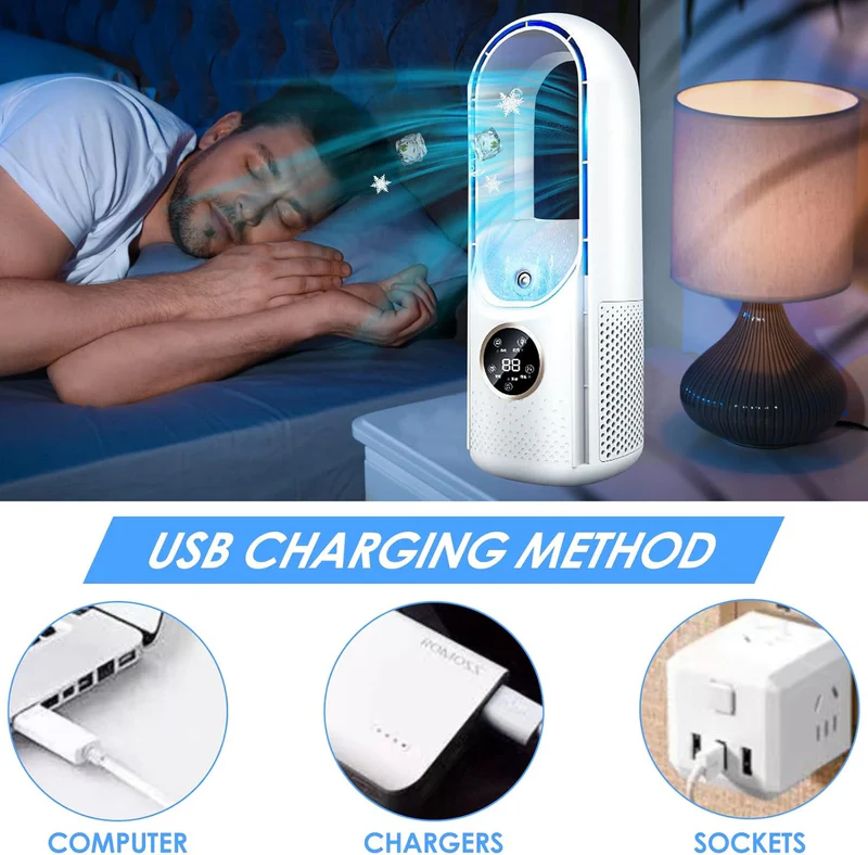 SusanSmith | 2025 Blade-Free Silent Portable Air Conditioner Humidifier for Home and Office
