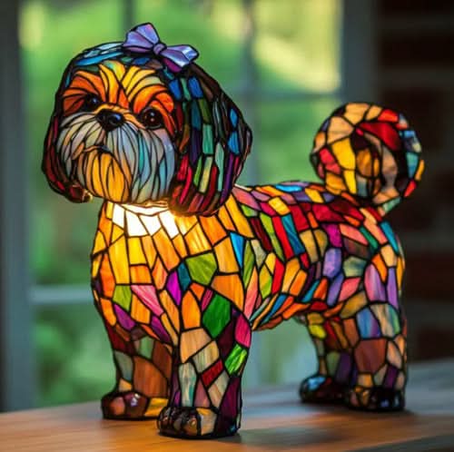 SusanSmith | Artistic LED Night Light with Dog Breed Design