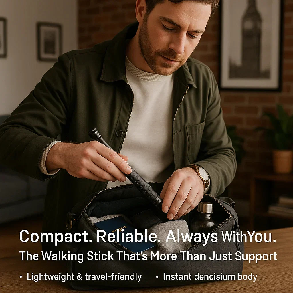 SusanSmith | Automatic Self-Defense Walking Stick | Lightweight, Anti-Slip Grip & Compact for Hiking and Urban Safety