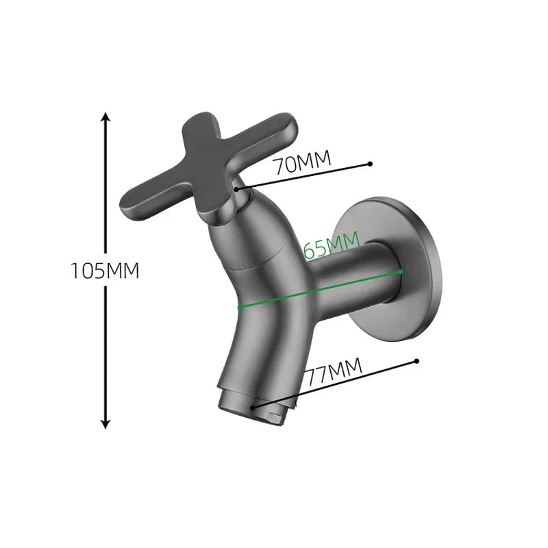 SusanSmith | BrassFlow – Wall-Mounted Cold Water Tap in Solid Brass