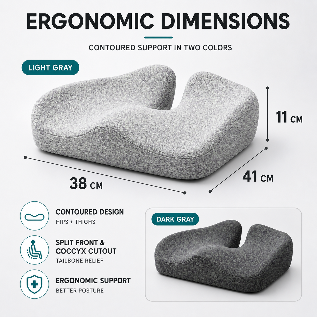 SusanSmith | CoccySoothe Orthopedic Contoured Seat Cushion