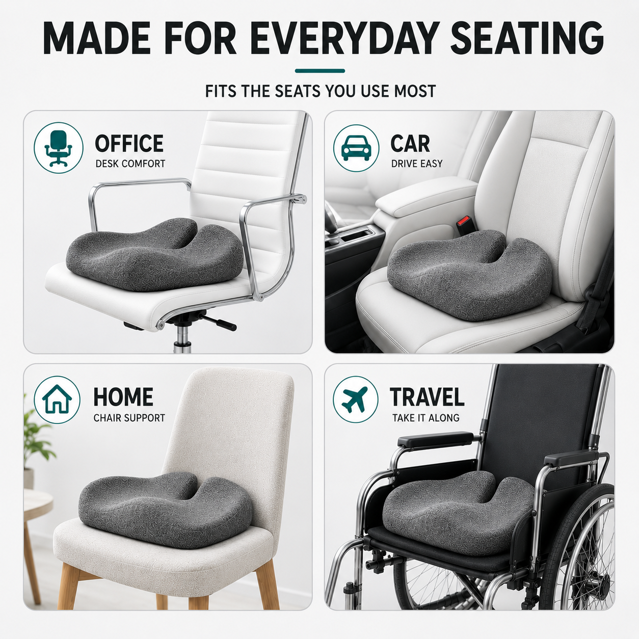 SusanSmith | CoccySoothe Orthopedic Contoured Seat Cushion