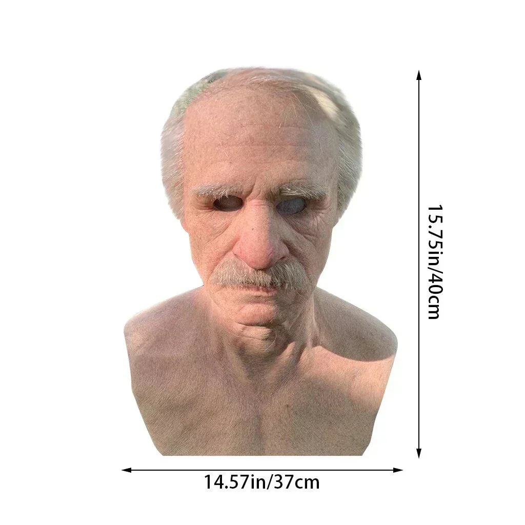 SusanSmith | Creepy Old Man Mask – Realistic Latex Halloween Mask for Adults