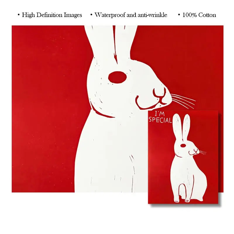 SusanSmith | David Shrigley Rabbit Cat Wine Biscuit Train Wall Art Abstract Prints Canvas Painting Nordic Poster Pictures Living Room Decor