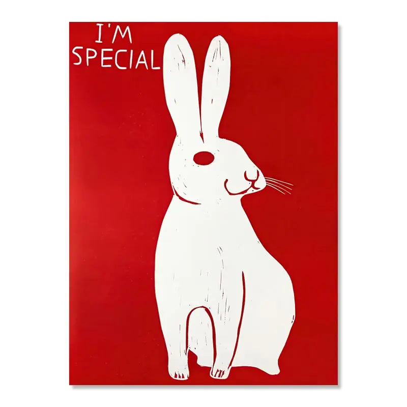 SusanSmith | David Shrigley Rabbit Cat Wine Biscuit Train Wall Art Abstract Prints Canvas Painting Nordic Poster Pictures Living Room Decor