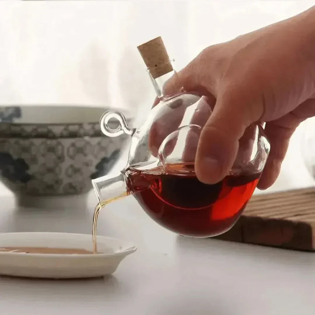 SusanSmith | Double Glass Oil & Vinegar Dispenser Bottle