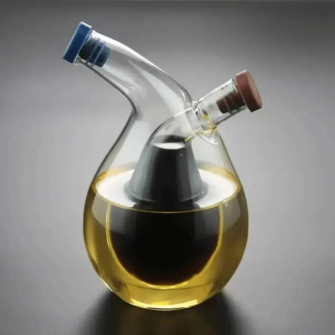 SusanSmith | Double Glass Oil & Vinegar Dispenser Bottle