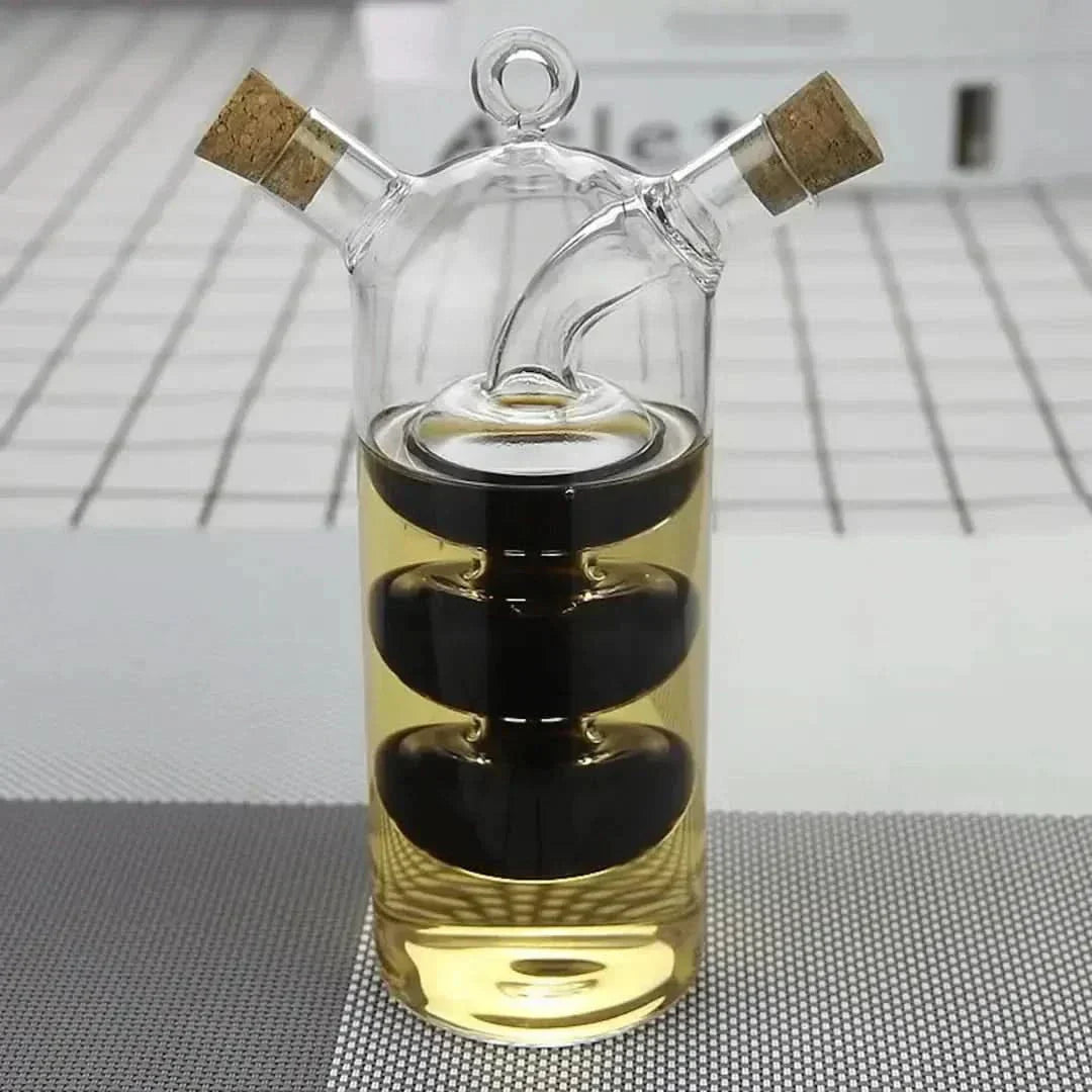 SusanSmith | Double Glass Oil & Vinegar Dispenser Bottle