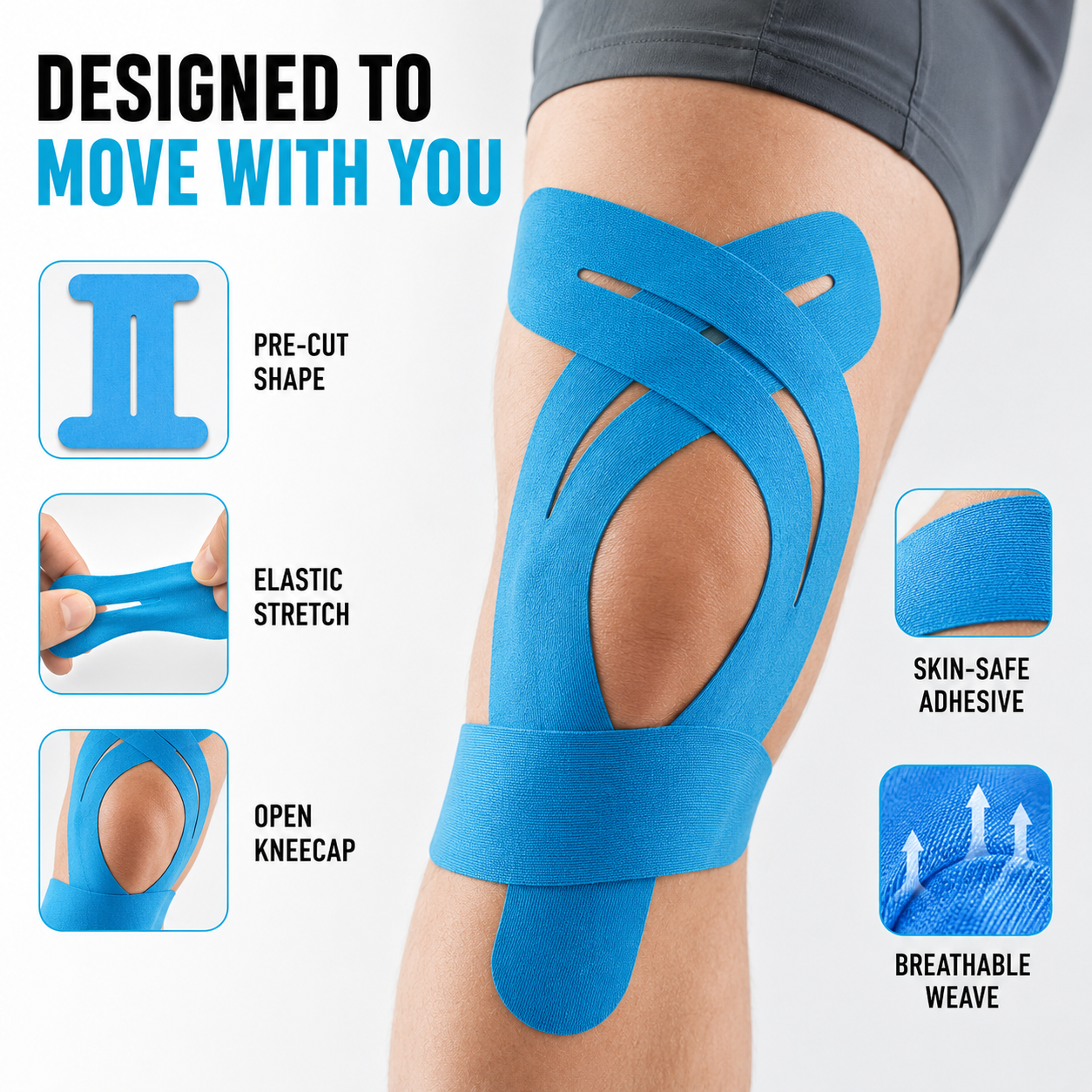 SusanSmith | Flexitape Elastic Breathable Kinesiology Knee Tape