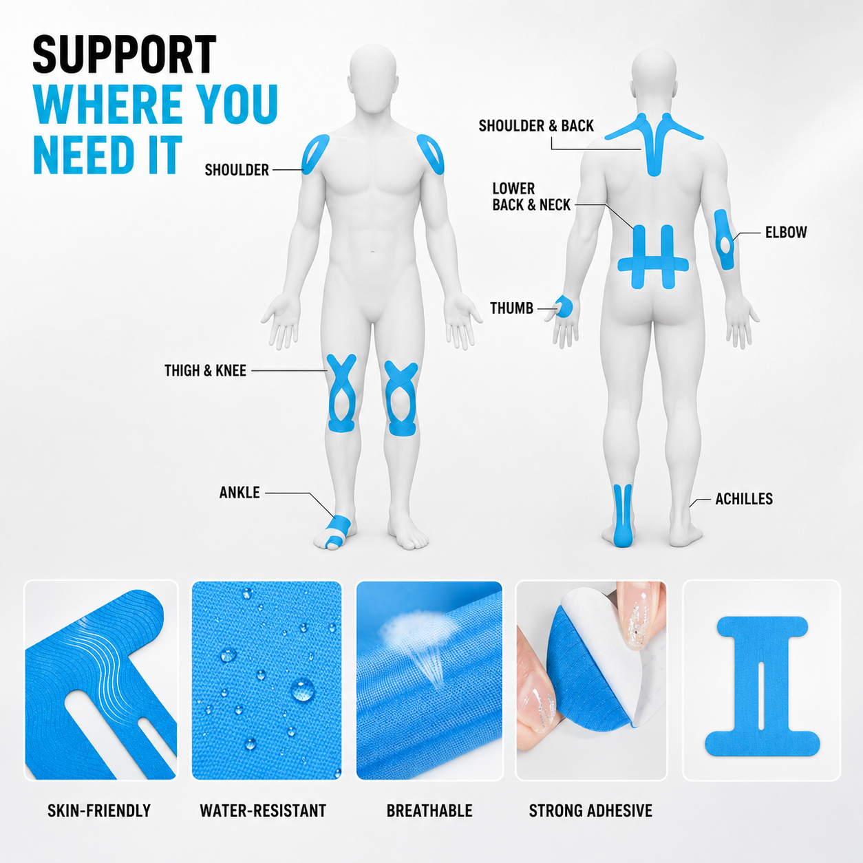 SusanSmith | Flexitape Elastic Breathable Kinesiology Knee Tape