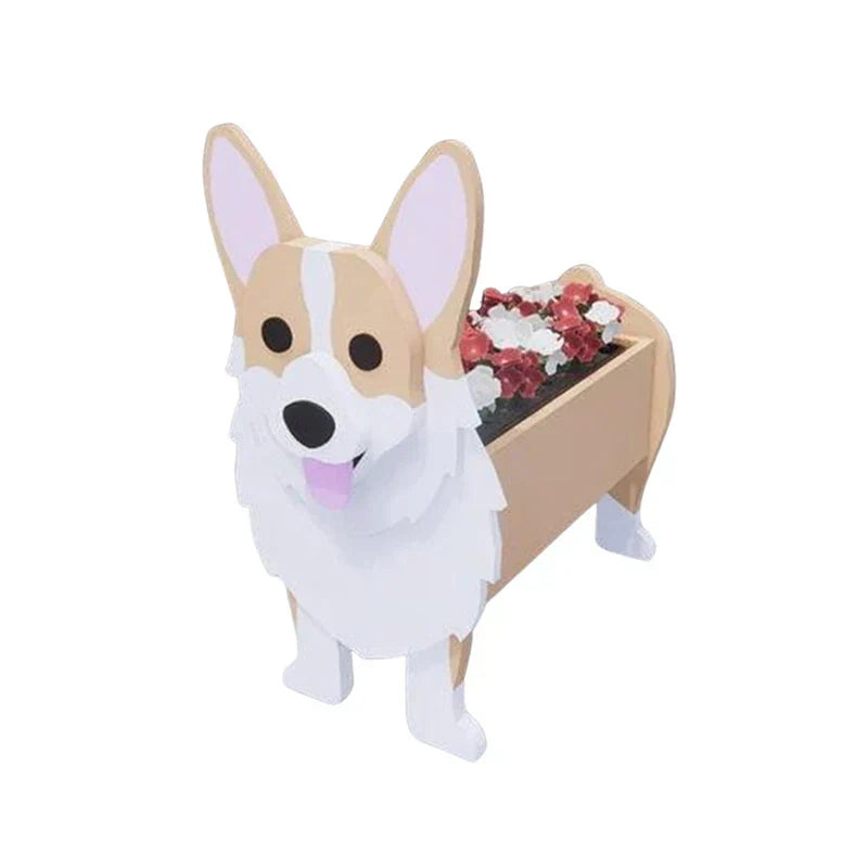 SusanSmith | Flower Pot - Pawsome - Dog Plant Container - Various Breeds