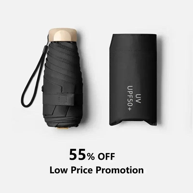 SusanSmith | Foldable Mini Umbrella Solara – Compact, UV Protection & Wind Resistant