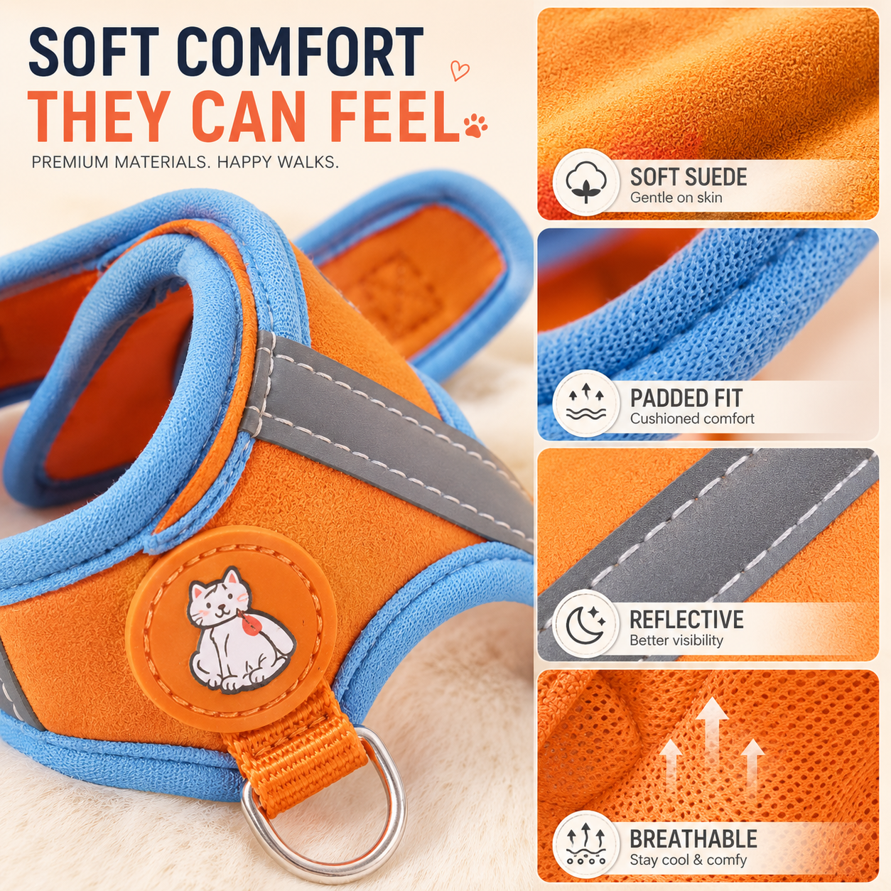 SusanSmith | Furloop Adjustable Vest-Style Dog Harness