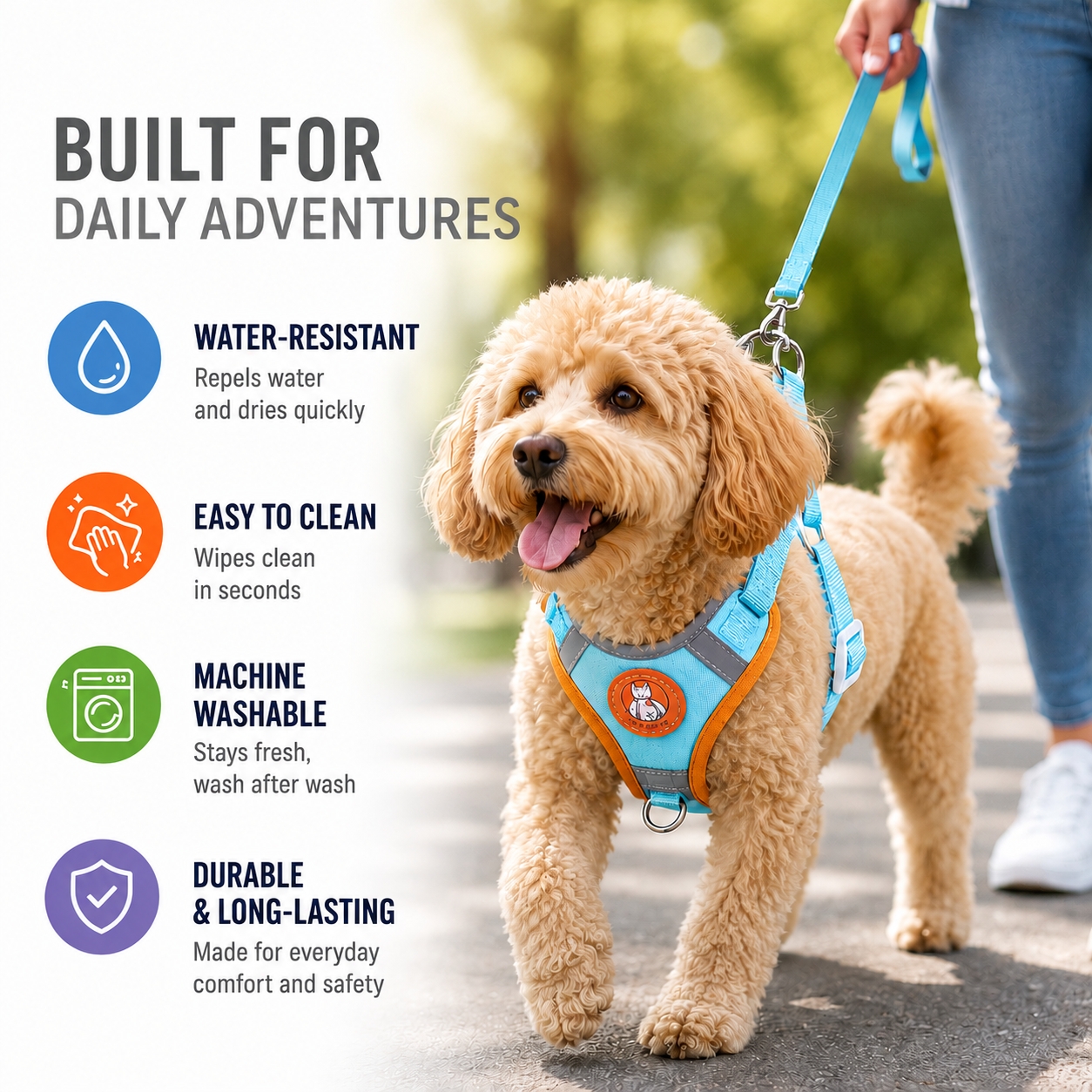 SusanSmith | Furloop Adjustable Vest-Style Dog Harness