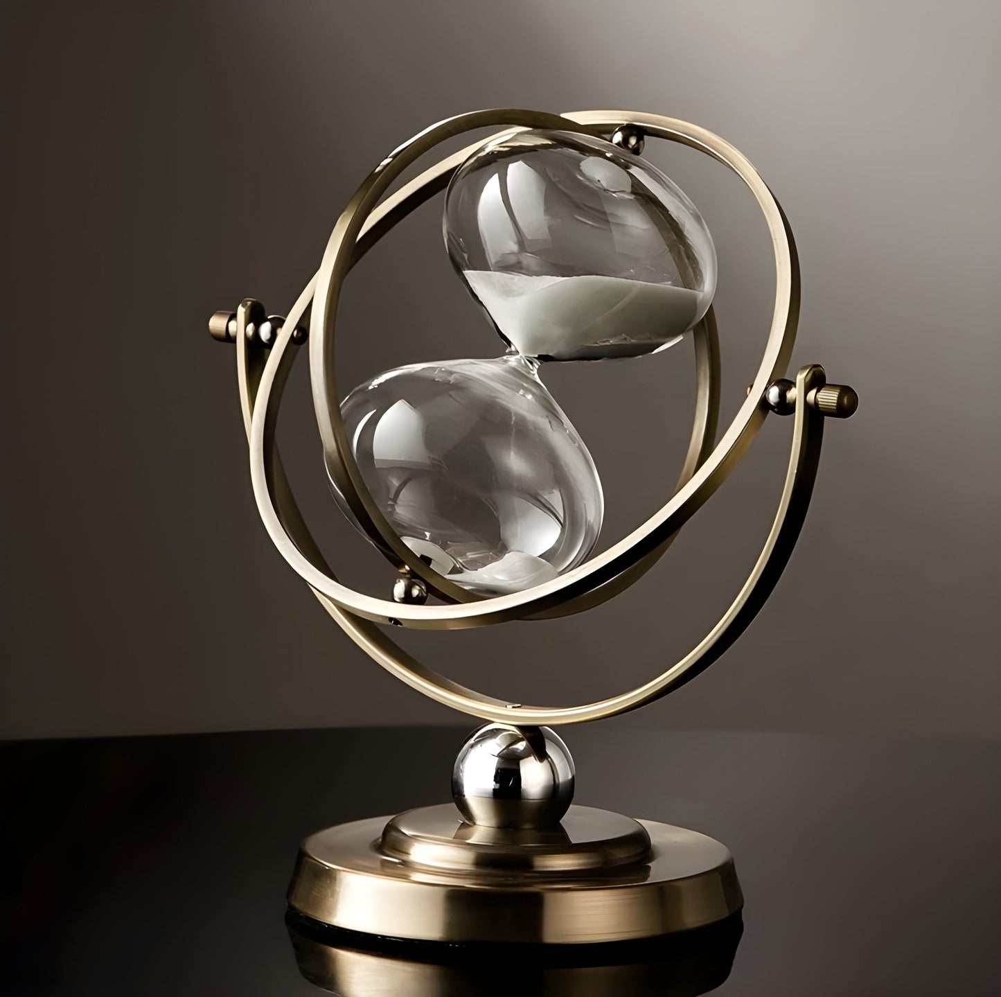 SusanSmith | GracefulTime Clock – Luxury Hourglass with Elegant Gold Frame & Timeless Design