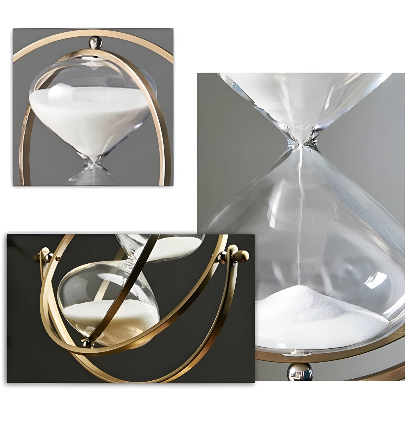 SusanSmith | GracefulTime Clock – Luxury Hourglass with Elegant Gold Frame & Timeless Design
