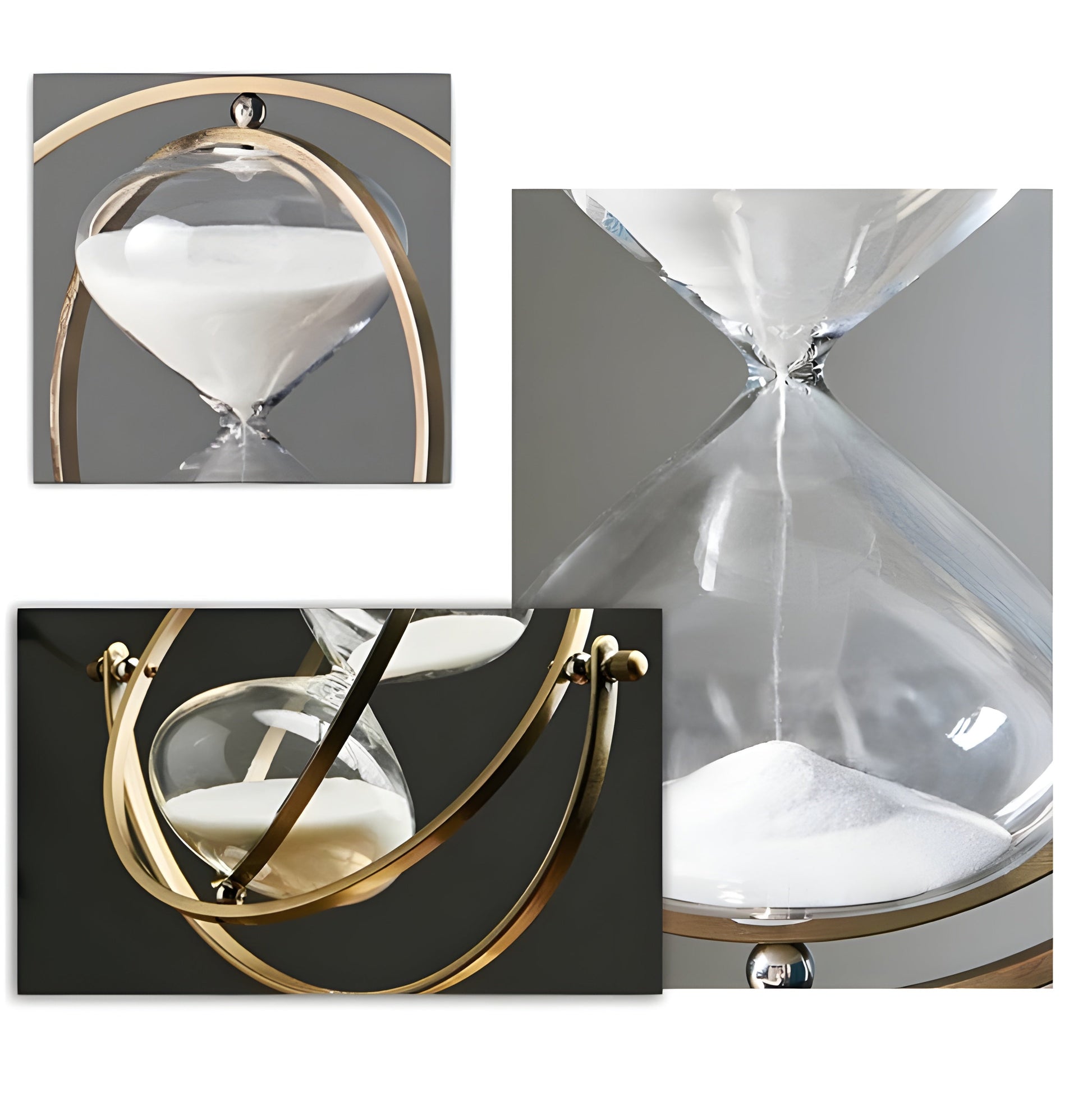 SusanSmith | GracefulTime Clock – Luxury Hourglass with Elegant Gold Frame & Timeless Design