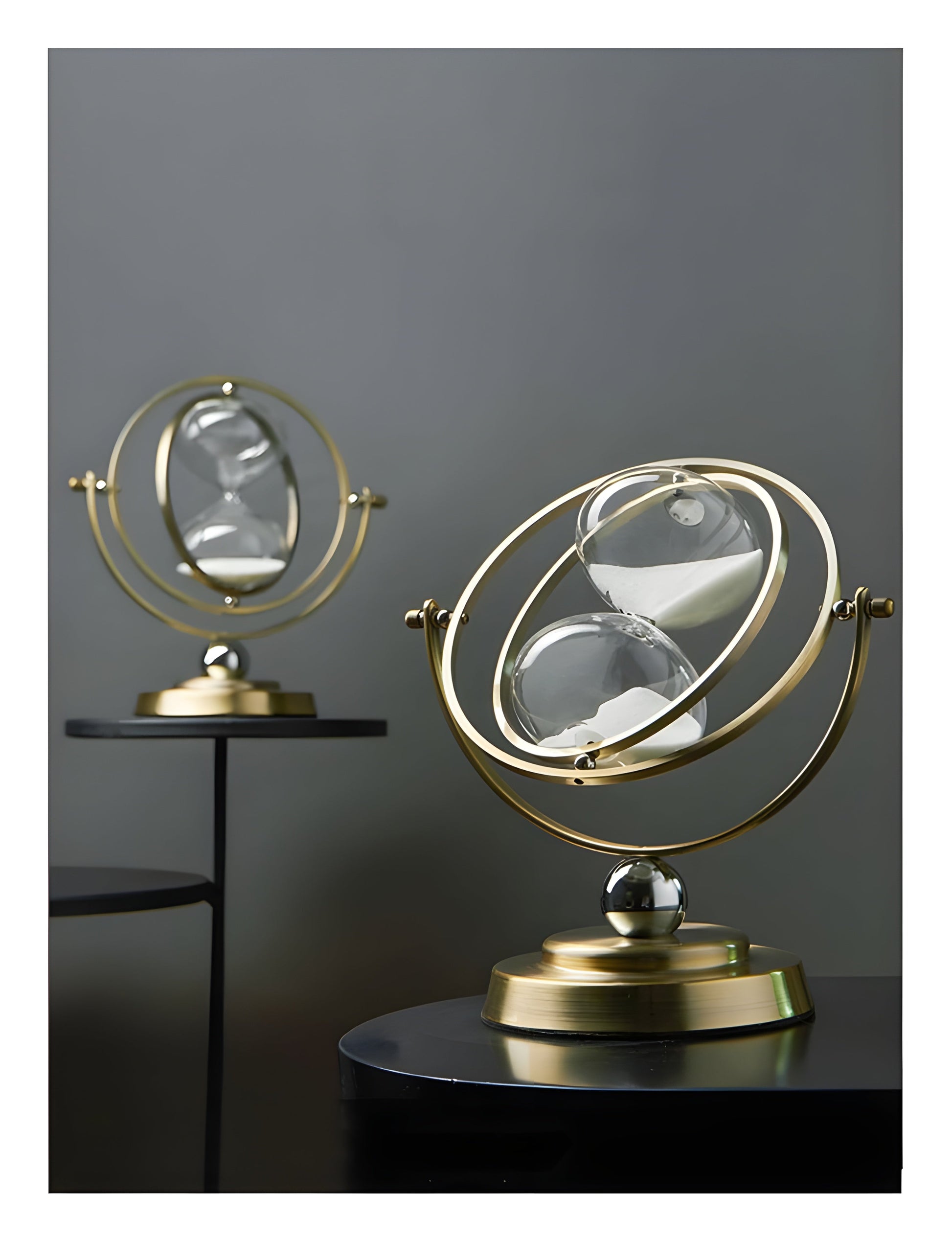 SusanSmith | GracefulTime Clock – Luxury Hourglass with Elegant Gold Frame & Timeless Design
