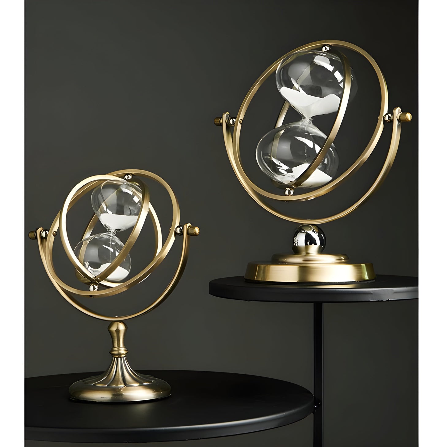 SusanSmith | GracefulTime Clock – Luxury Hourglass with Elegant Gold Frame & Timeless Design