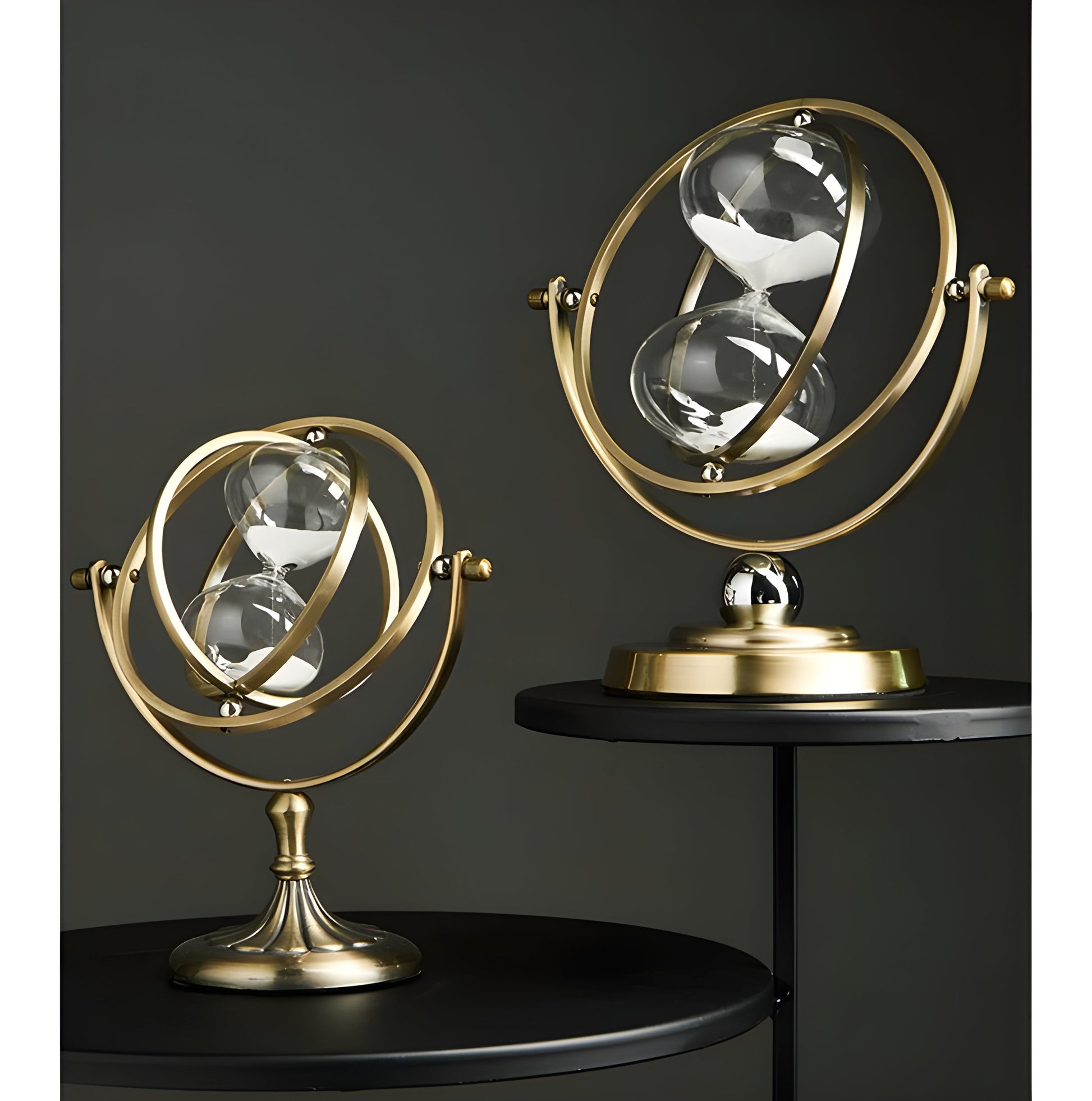 SusanSmith | GracefulTime Clock – Luxury Hourglass with Elegant Gold Frame & Timeless Design