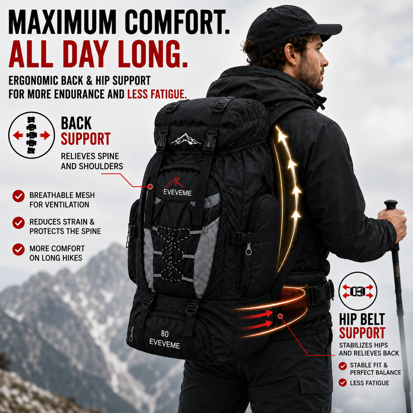SusanSmith | Large Volume Trekking Backpack