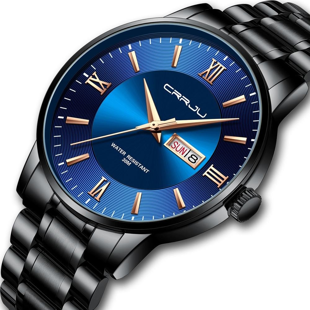 SusanSmith | Men's Luxury Waterproof Sports Watch – Stainless Steel Quartz Chronograph