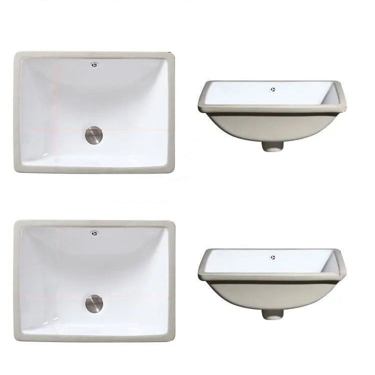 SusanSmith | Modern Under-Mount Sink Oval Porcelain with Pop-Up Drain Sink