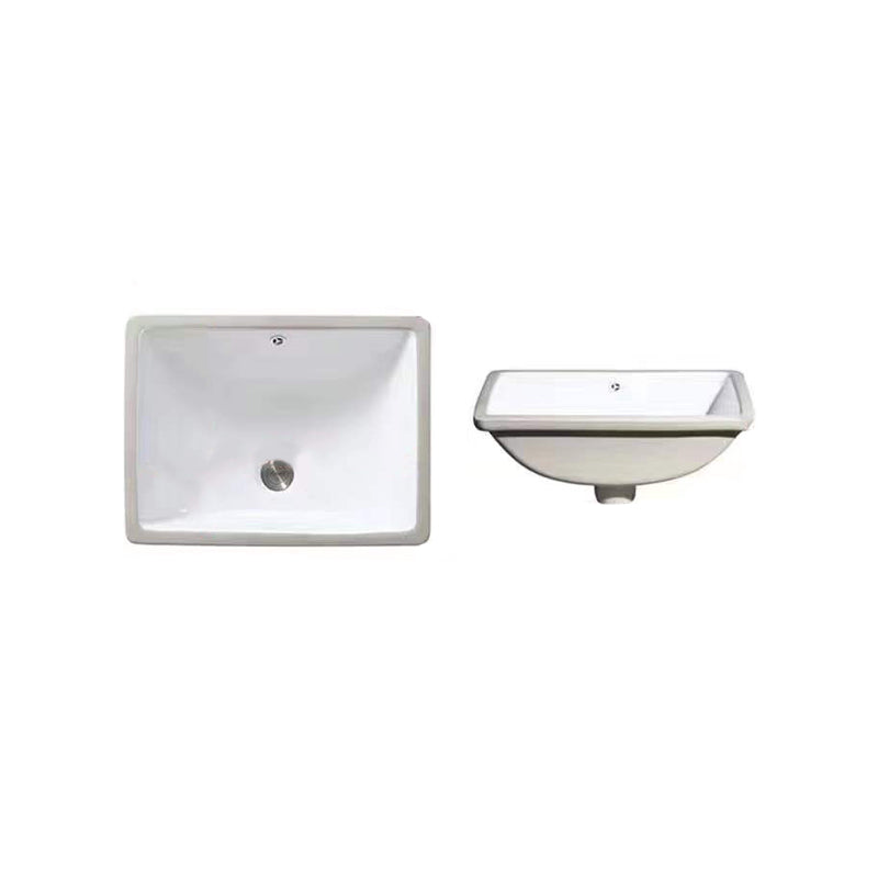 SusanSmith | Modern Under-Mount Sink Oval Porcelain with Pop-Up Drain Sink
