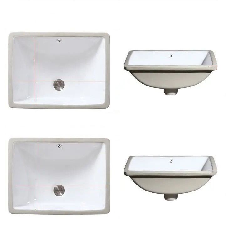 SusanSmith | Modern Under-Mount Sink Oval Porcelain with Pop-Up Drain Sink