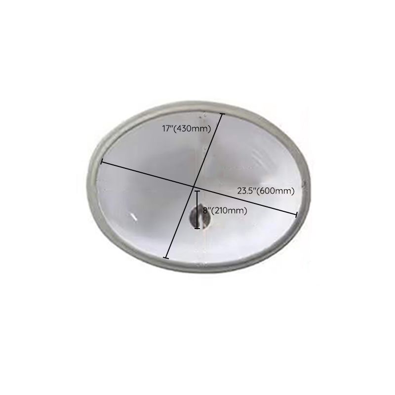 SusanSmith | Modern Under-Mount Sink Oval Porcelain with Pop-Up Drain Sink