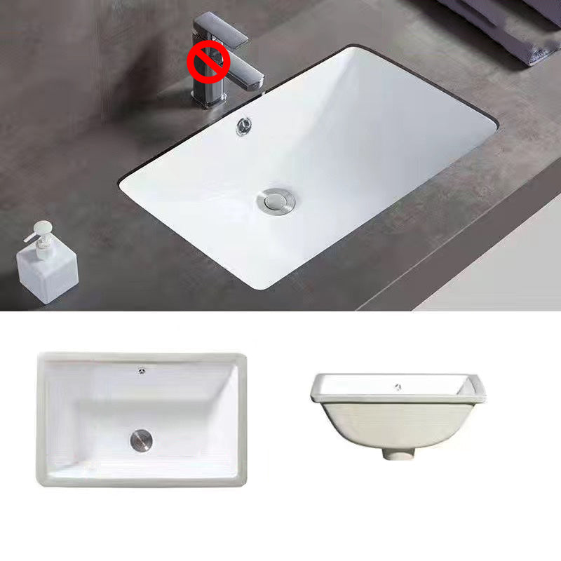 SusanSmith | Modern Under-Mount Sink Oval Porcelain with Pop-Up Drain Sink