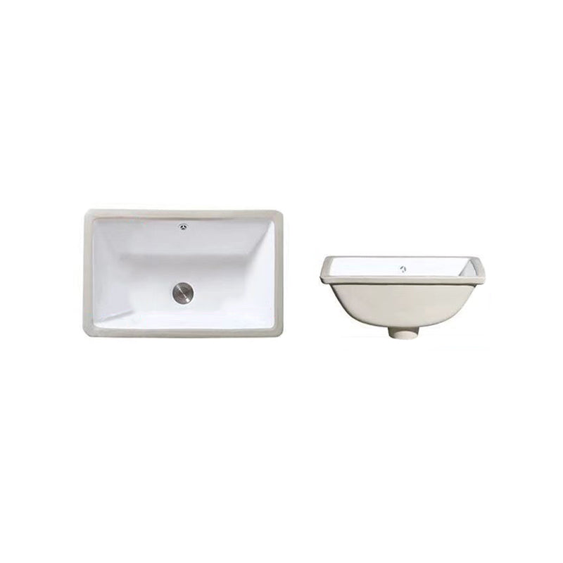 SusanSmith | Modern Under-Mount Sink Oval Porcelain with Pop-Up Drain Sink