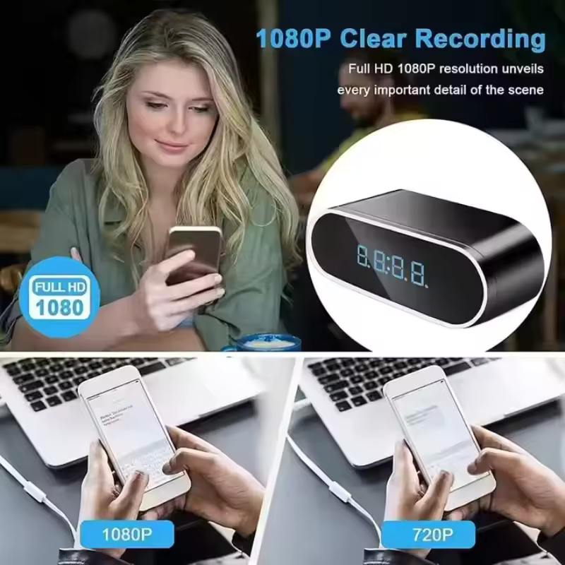 SusanSmith | Nightstand Clock Video Camera with Night Vision and Motion Detection WIFI Control