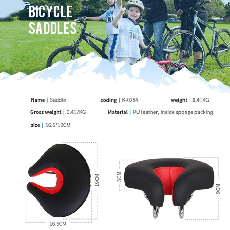 SusanSmith | Noseless Bicycle Saddle Mountain Bike Thickened Soft Cushion (Yellow)