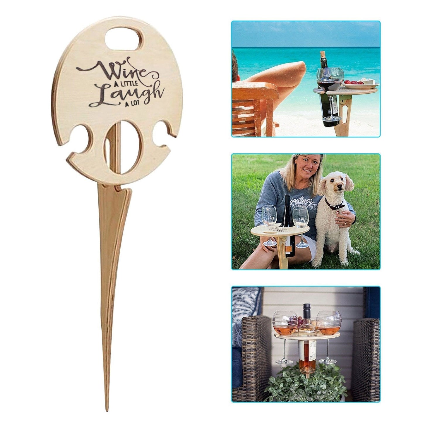 SusanSmith Outdoor Wine Table Picnic for Summer